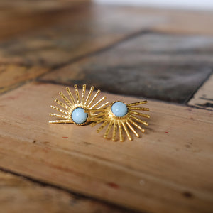 Light Ray Stud :: Larimar