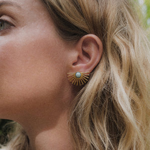 Light Ray Stud :: Larimar