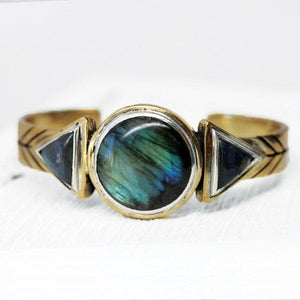 Hemisphere Cuff || Labradorite