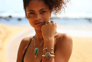 Lotus Cuff || Labradorite