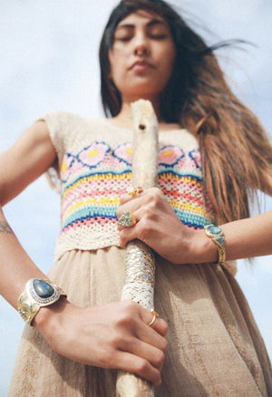 Hemisphere Cuff || Labradorite