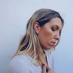 Herkimer Diamond Studs :: Silver