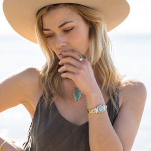 Hemisphere Cuff || Moonstone