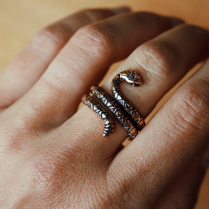 Rattlesnake Lotus Ring || view more colors