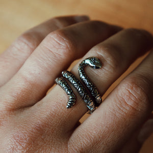 Rattlesnake Lotus Ring || view more colors