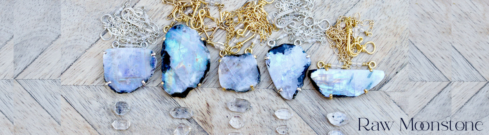 Moonstone & Tourmaline Necklaces