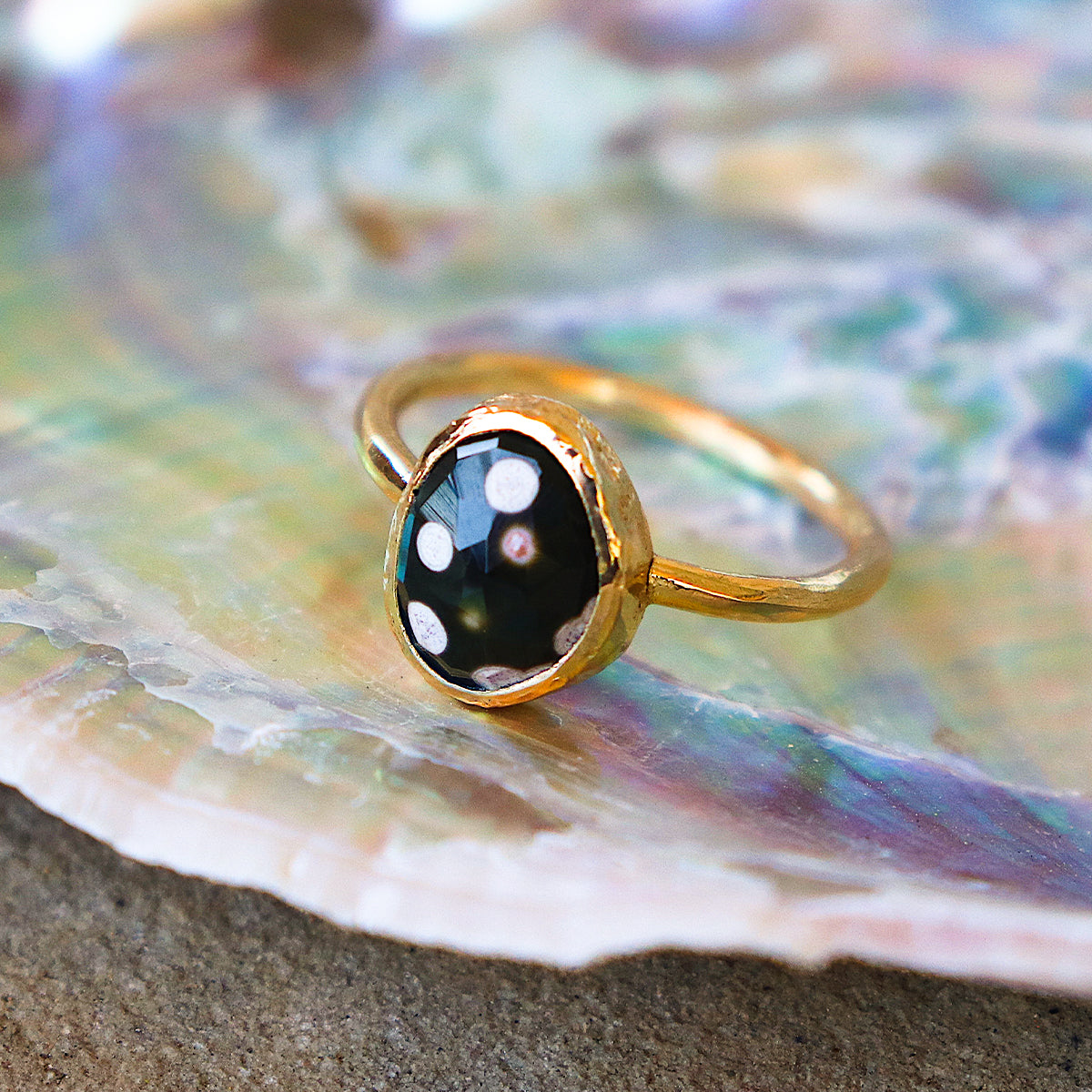 Ocean Jasper Elfin Ring