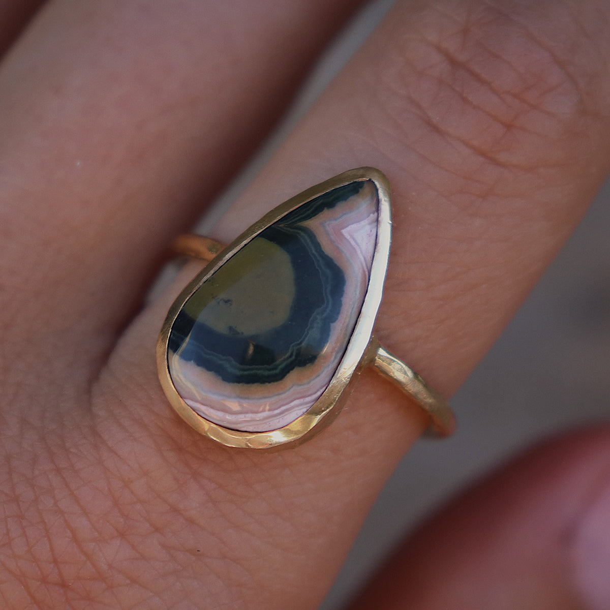 Ocean Jasper Elfin Ring