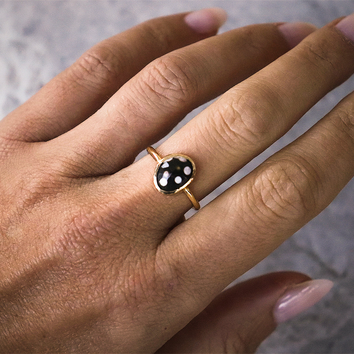 Ocean Jasper Elfin Ring