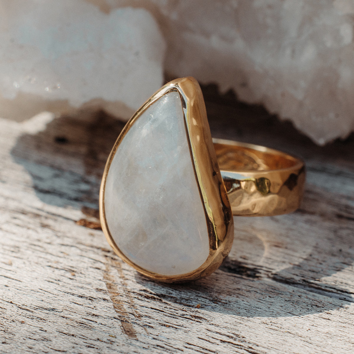 Rainbow Moonstone Ring