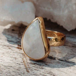 Rainbow Moonstone Ring