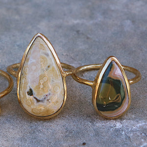 Ocean Jasper Elfin Ring