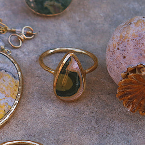 Ocean Jasper Elfin Ring