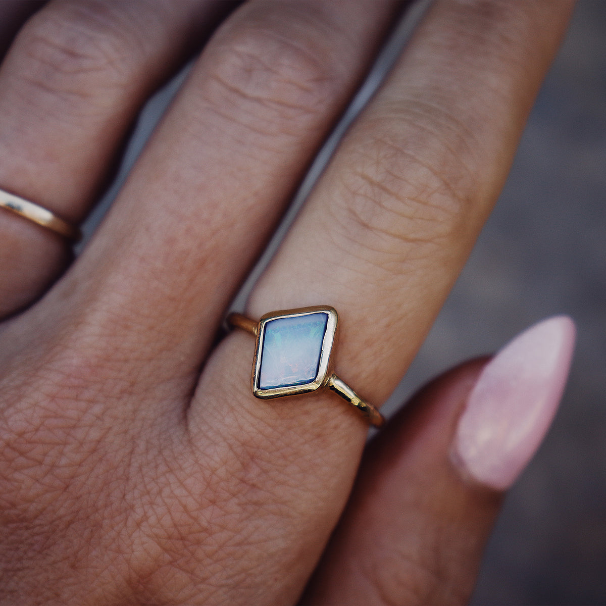 Boulder Opal Elfin Ring