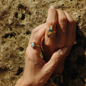 Boulder Opal Elfin Ring