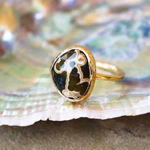Ocean Jasper Elfin Ring