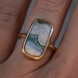 Ocean Jasper Elfin Ring