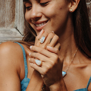 Rainbow Moonstone Ring