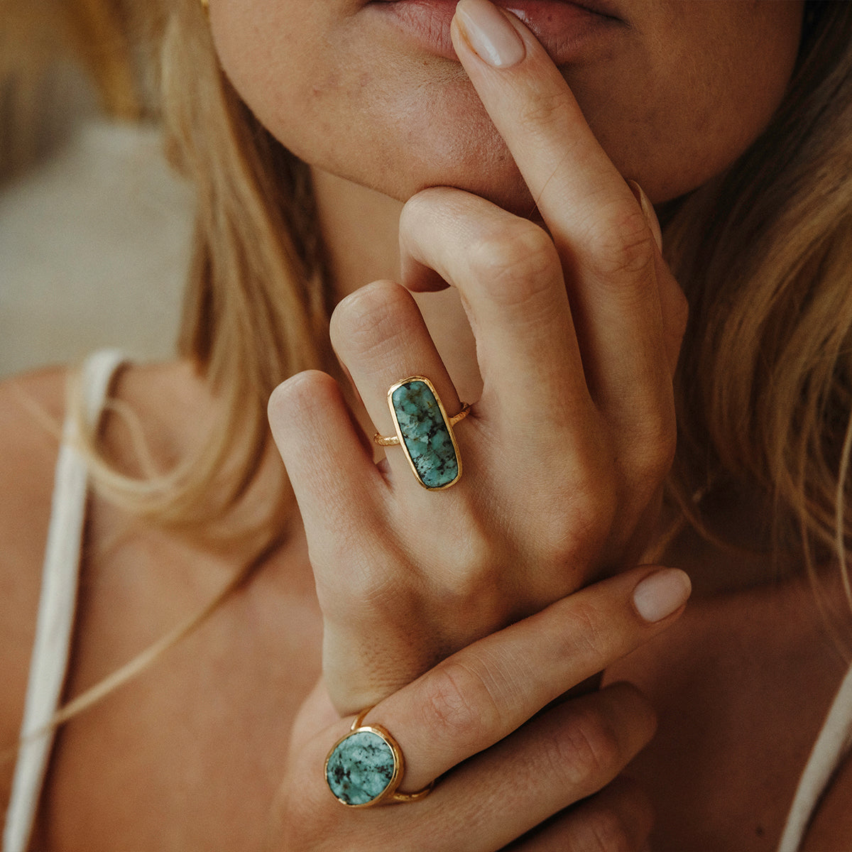 Bedouin Turquoise Elfin Ring