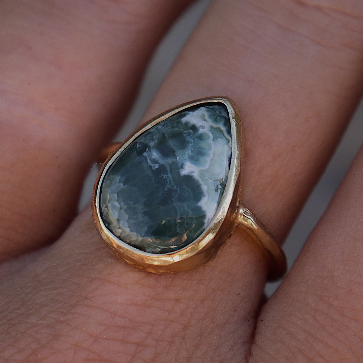 Ocean Jasper Elfin Ring