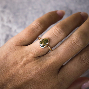 Ocean Jasper Elfin Ring