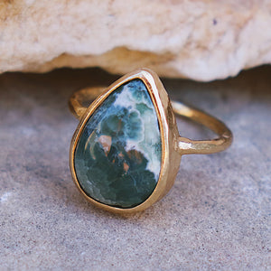 Ocean Jasper Elfin Ring