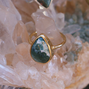 Ocean Jasper Elfin Ring