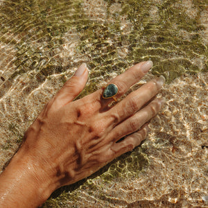 Ocean Jasper Elfin Ring