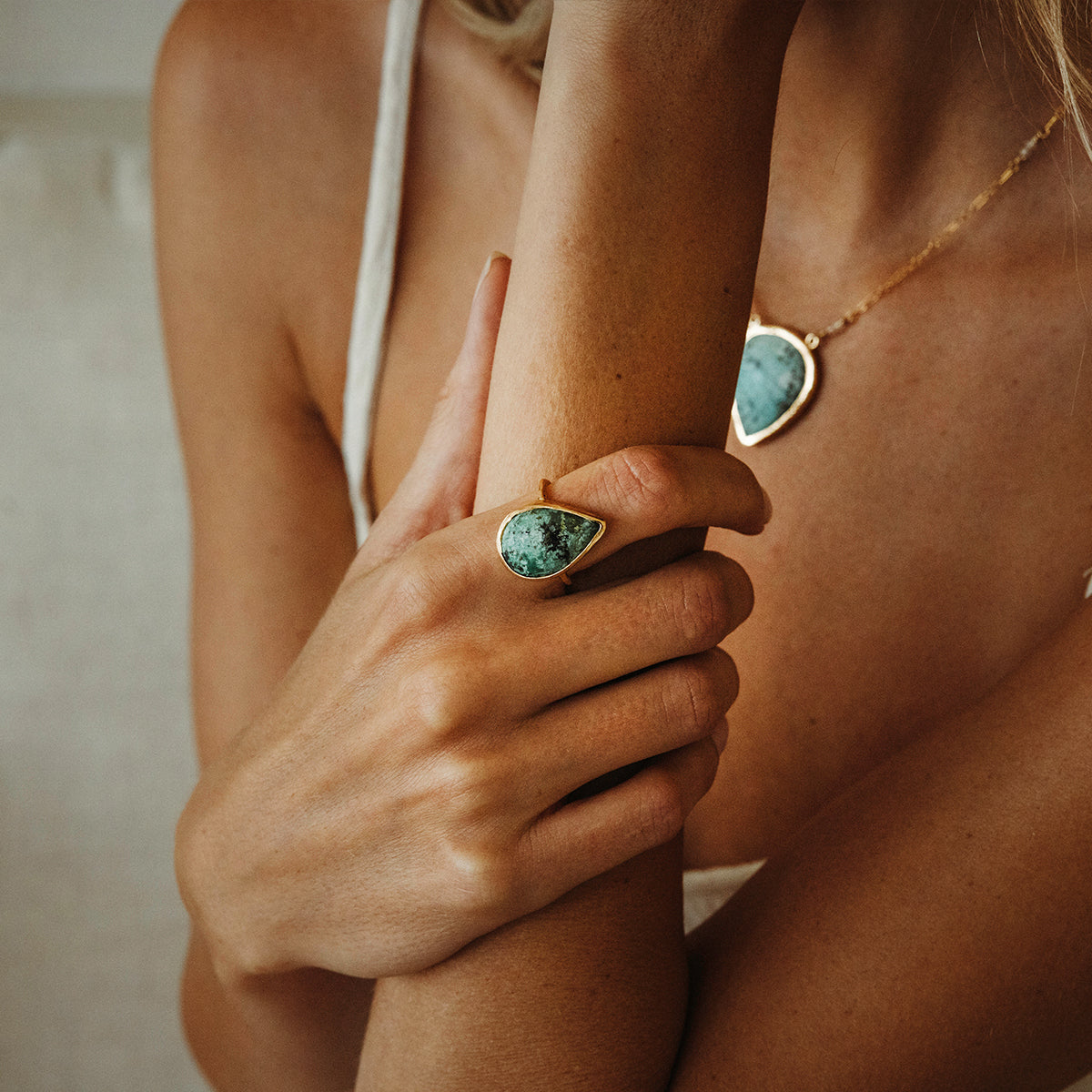 Bedouin Turquoise Elfin Ring