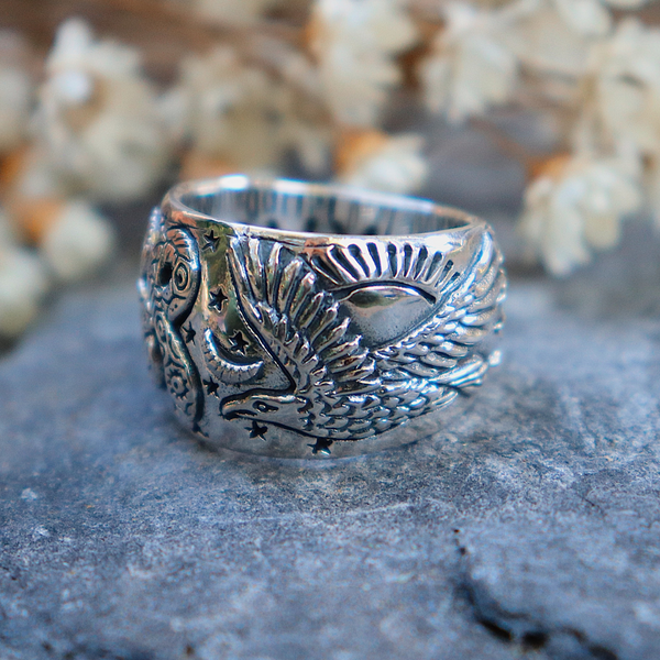 【美品】Navajo labradorite×moonstone バングル Celestial Moonstone and Labradorite Silver Ring – Boho Magic