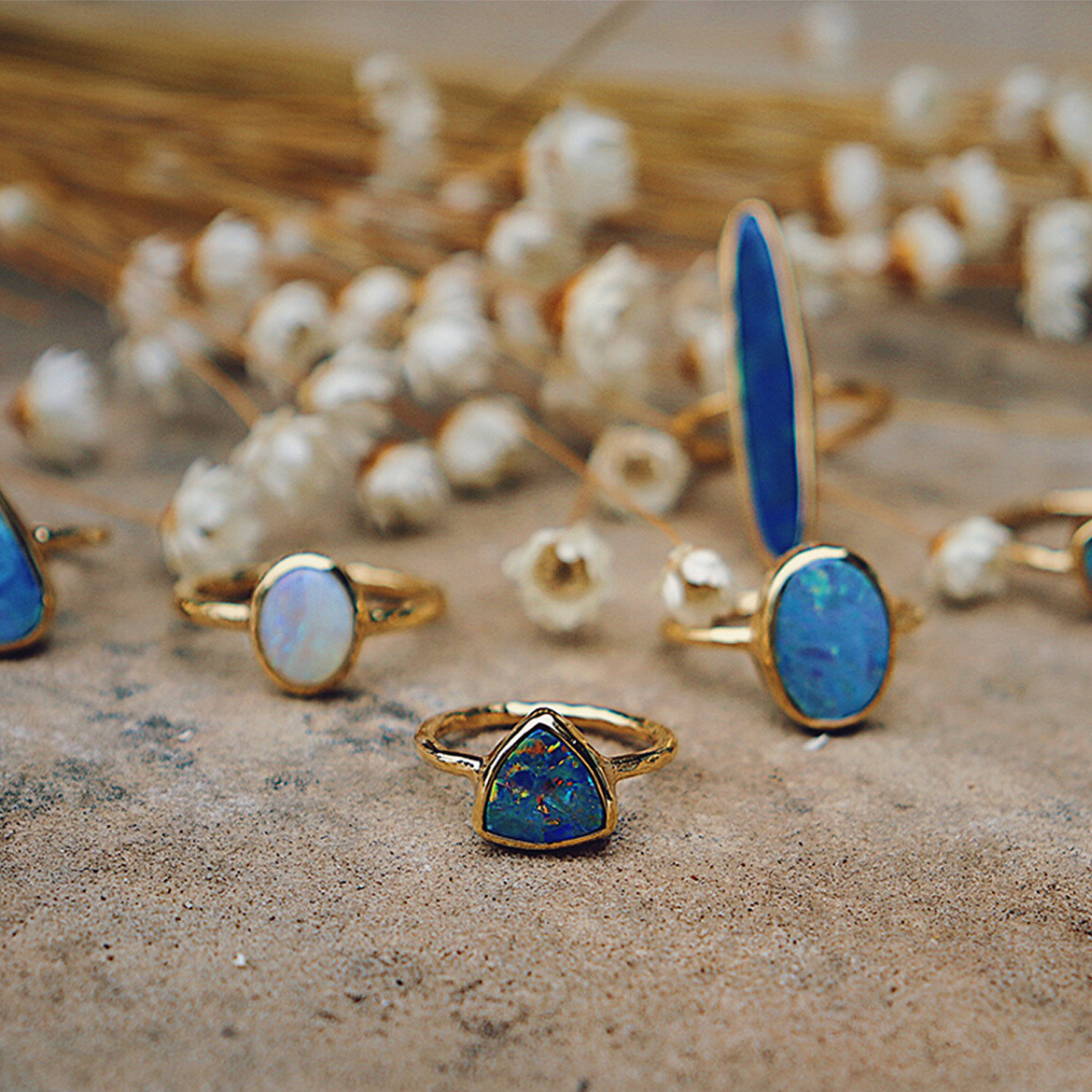 Fallen Star Opal Elfin Ring