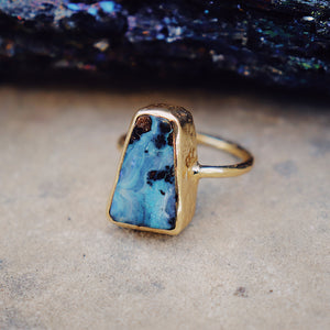 Boulder Opal Elfin Ring