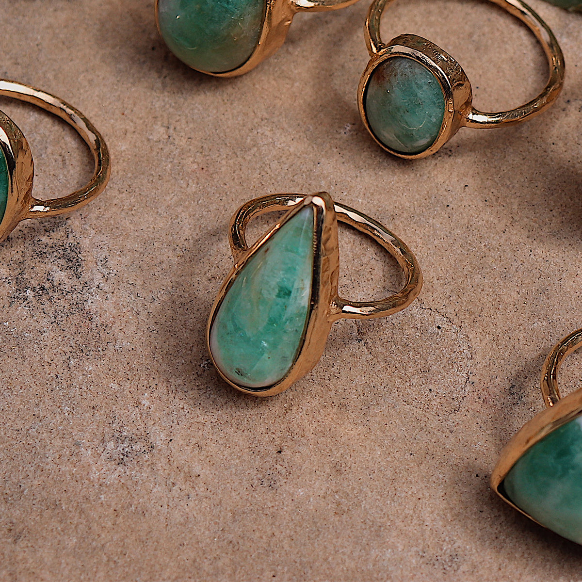 Emerald Quartz Elfin Ring