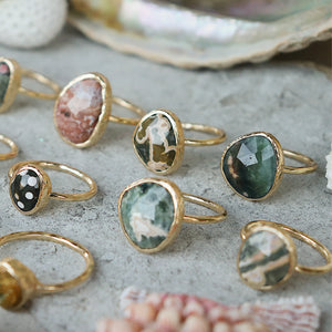 Ocean Jasper Elfin Ring