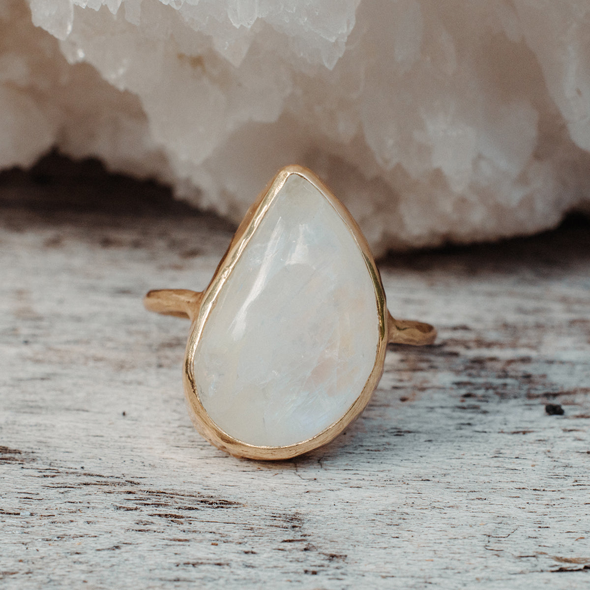 Rainbow Moonstone Elfin Ring