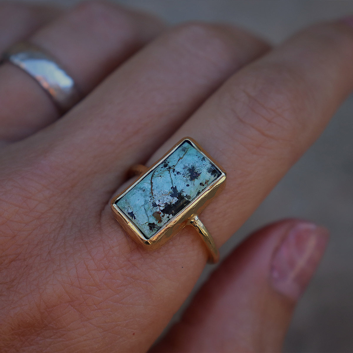 Bedouin Turquoise Elfin Ring