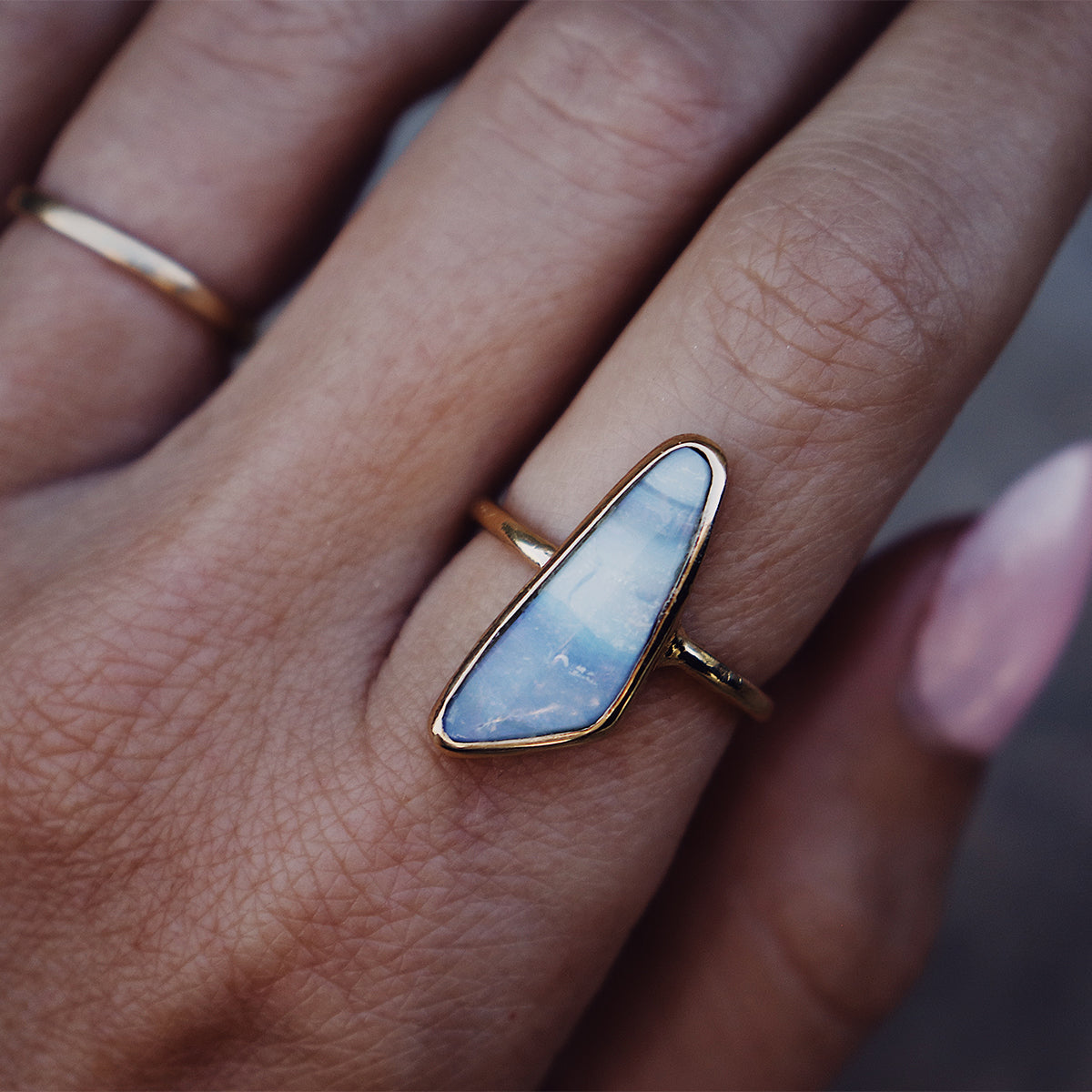 Boulder Opal Elfin Ring