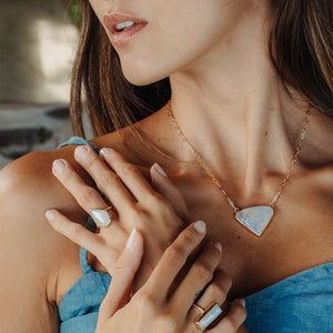 Rainbow Moonstone Elfin Ring