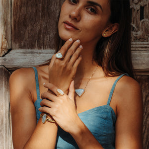 Rainbow Moonstone Elfin Ring