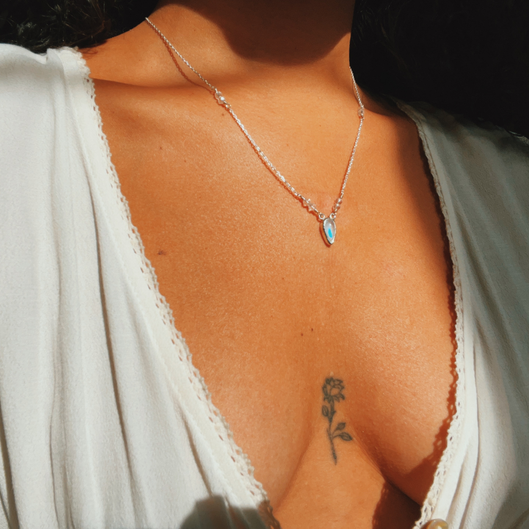 Moonstone Necklace || petit tear