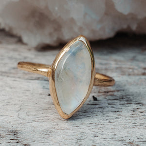 Rainbow Moonstone Elfin Ring