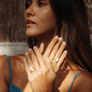 Rainbow Moonstone Elfin Ring