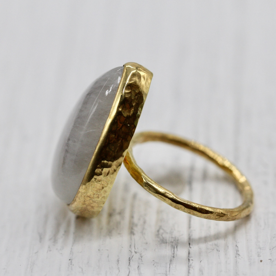 Moonstone Elfin Ring || wide Tear