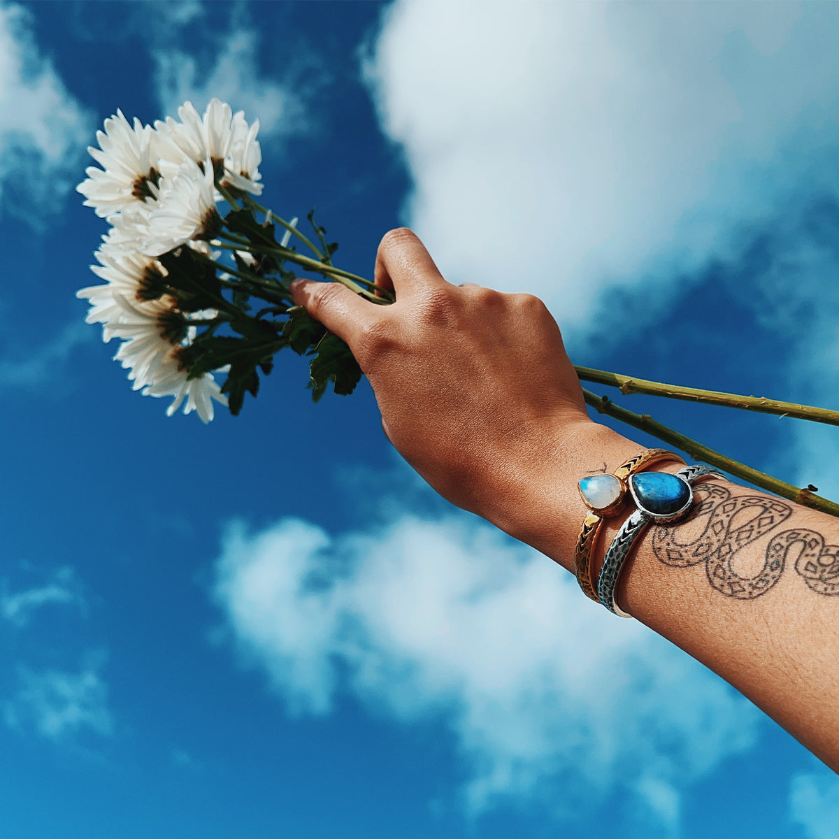 【Bahgsu Jewels】Heirloom labradoriteカフブレスレット Heirloom cuff || Labradorite - Bahgsu