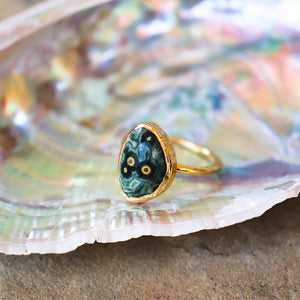 Ocean Jasper Elfin Ring