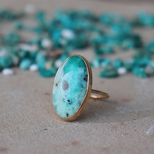 Arizona Chrysocolla Elfin Ring