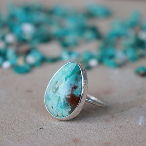 Arizona Chrysocolla Elfin Ring