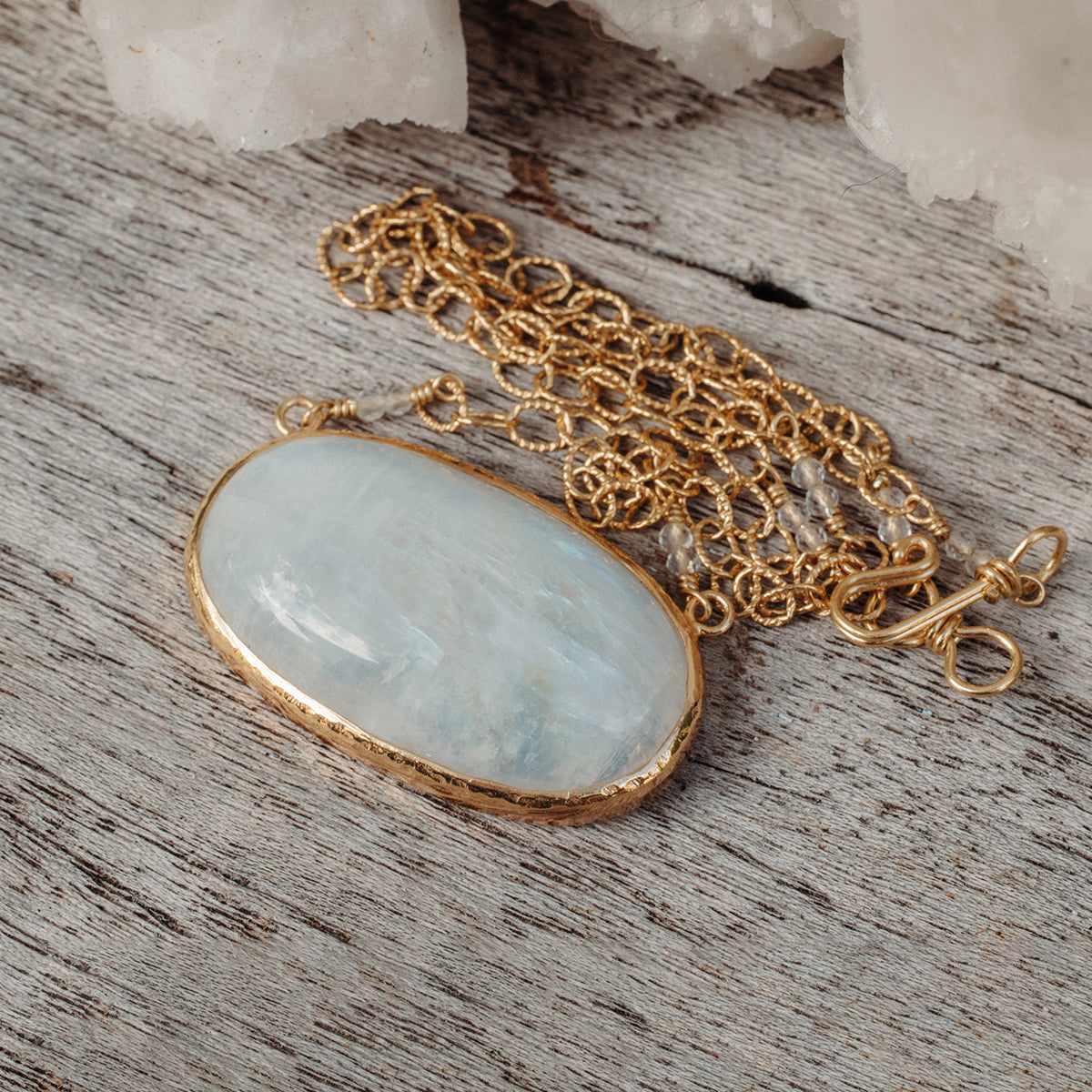 Rainbow Moonstone Necklace