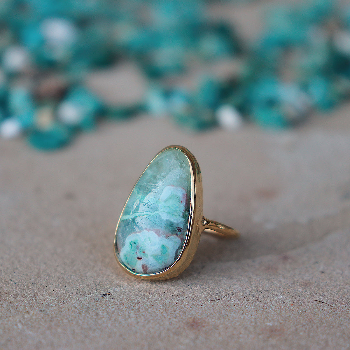 Arizona Chrysocolla Elfin Ring