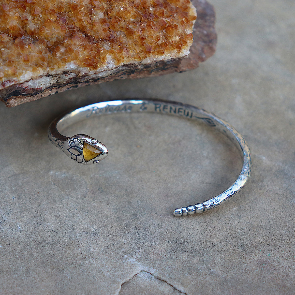Serpent Cuff || Citrine